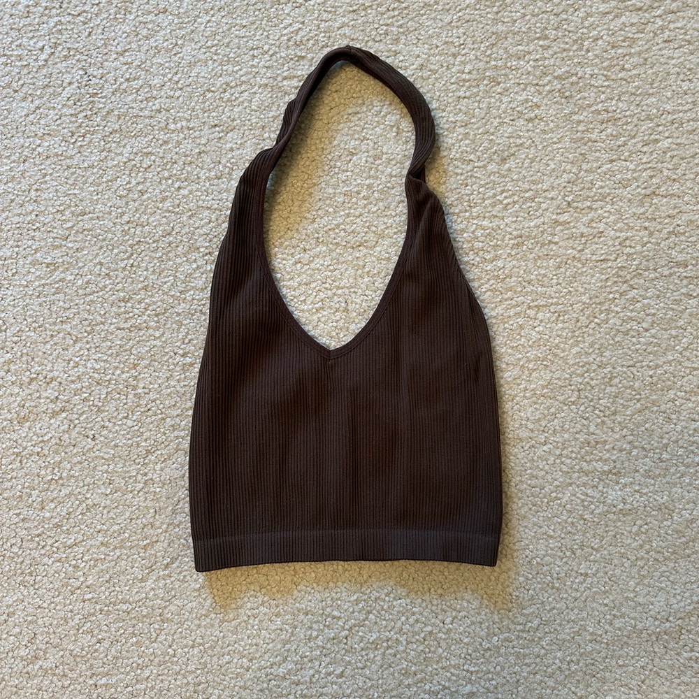 Sunday Best Ribbed Halter Top